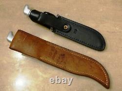 Two Vintage Buck Sheath Hunting Skinning Knife 120 S Custom & 119 Knives 1986