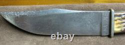 UNION CUTLERY CO. OLEAN, N. Y. KA-BAR Type 676 Bone Handled Knife with Sheath