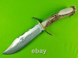 US Remington RE18575 Crown Stag Bowie Limited Large Hunting Knife & Sheath