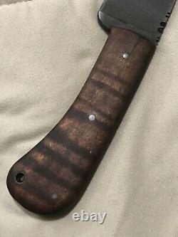 USED Winkler Knives WKII Field Knife- Maple Handle with Brown Leather Sheath WK011