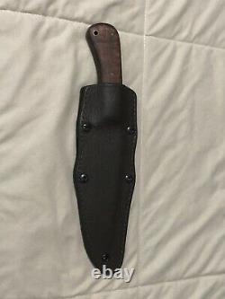 USED Winkler Knives WKII Field Knife- Maple Handle with Brown Leather Sheath WK011