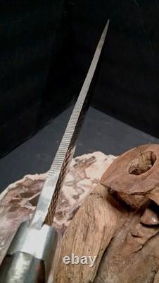 Underhill Forge JWS Mountain Man Custom Bowie Knife hardened file with Sheath 18