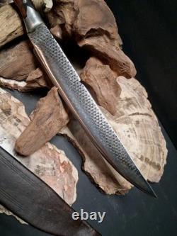 Underhill Forge JWS Mountain Man Custom Bowie Knife hardened file with Sheath 18