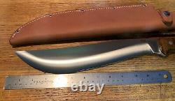 Unused Bark River Knives Ja-Nap Chopper Dark Curly Maple scales 12 Blade