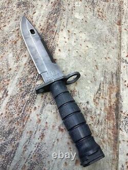 Used Ontario Knife M-9 bayonet Black hunting Survival combat sawtooth