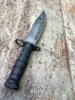 Used Ontario Knife M-9 bayonet Black hunting Survival combat sawtooth