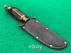 VINTAGE A. W. WADSWORTH SONS CZECHOSLOVAKIA STAG HUNTING KNIFE WithSHEATH