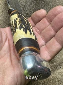 VINTAGE BOWIE STYLE SAWBACK SOLINGEN HUNTING KNIFE (great Condition) 60's 70's