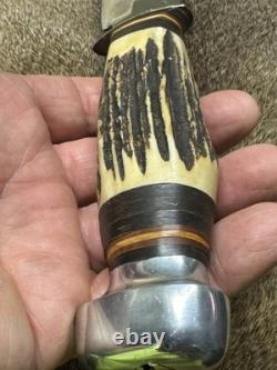VINTAGE BOWIE STYLE SAWBACK SOLINGEN HUNTING KNIFE (great Condition) 60's 70's