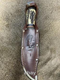 VINTAGE BOWIE STYLE SAWBACK SOLINGEN HUNTING KNIFE (great Condition) 60's 70's