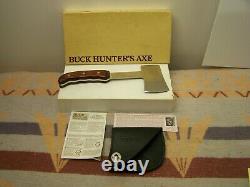 VINTAGE BOXED UNUSED BUCK 106 AXE KNIFE With SHEATH PAPERS, BOX ABOUT MINT