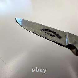 VINTAGE Cherokee Knife Fixed Blade Mini Bone Handle Drop Point