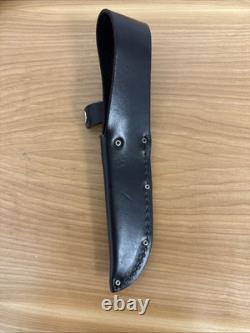 VINTAGE Custom Hand Made Hunting Guthook Skinner Knife By Harvey leather sheath