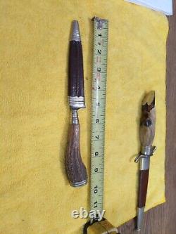 VINTAGE EDGE SOLINGEN STAG HUNTING KNIFE with SHEATH GERMANY SHARP