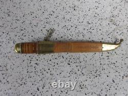 VINTAGE FINLAND PUUKKO ENGRAVED BLADE HUNTING KNIFE With MATCHING SHEATH CLEAN