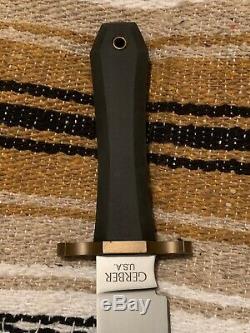 VINTAGE GERBER USA COFFIN HANDLE BOWIE SURVIVAL HUNTING KNIFE WithSHEATH/BOX