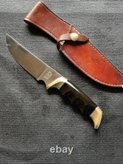 VINTAGE-Kershaw Model 1035, Moose Hunter Knife withLeather Sheath- COLLECTIBLE