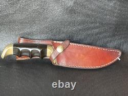 VINTAGE-Kershaw Model 1035, Moose Hunter Knife withLeather Sheath- COLLECTIBLE