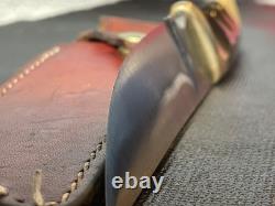 VINTAGE-Kershaw Model 1035, Moose Hunter Knife withLeather Sheath- COLLECTIBLE