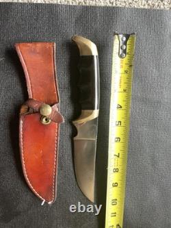 VINTAGE-Kershaw Model 1035, Moose Hunter Knife withLeather Sheath- COLLECTIBLE