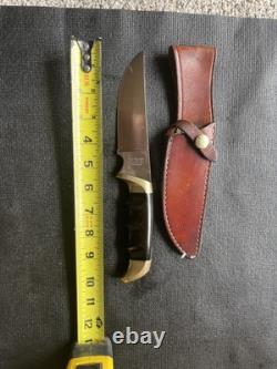 VINTAGE-Kershaw Model 1035, Moose Hunter Knife withLeather Sheath- COLLECTIBLE