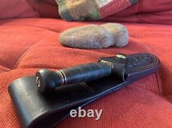 VINTAGE Marble's Ideal USA STACKED LEATHER FIXED BLADE Gladstone Michigan KNIFE