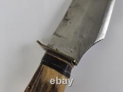 VINTAGE OLSEN KNIFE CO. GERMANY BUFFALO SKINNER 8 FIXED BLADE KNIFE With SHEATH