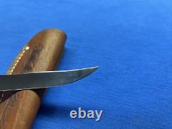 VINTAGE QUEEN USA 8 INCH HUNTING KNIFE and SHEATH D2 STEEL