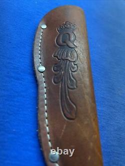 VINTAGE QUEEN USA 8 INCH HUNTING KNIFE and SHEATH D2 STEEL