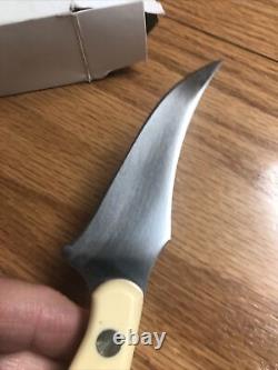 VINTAGE SCHRADE USA SC502 RACCOON SCHRIMSHAW SHARPFINGER KNIFE WithBOX