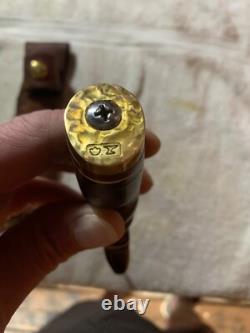 VINTAGE SHRADE 497 FIXED BLADE KNIFEwith original 49er SCHRADE SHEATH-POWNED