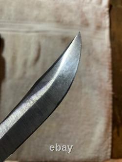 VINTAGE SHRADE 497 FIXED BLADE KNIFEwith original 49er SCHRADE SHEATH-POWNED
