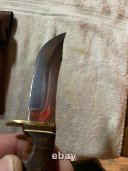 VINTAGE SHRADE 497 FIXED BLADE KNIFEwith original 49er SCHRADE SHEATH-POWNED