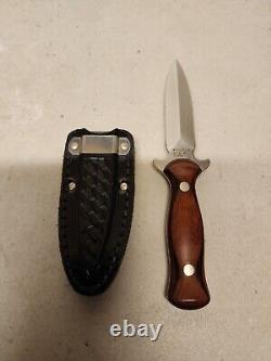 VINTAGE WESTERN W75 HUNTING COMBAT DAGGER BOOT KNIFE with ORIG. SHEATH USA #54
