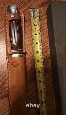 VTG 60's KA-BAR Knife 1208 Unsharpened & Un-used. Original Sheath & Box. USA