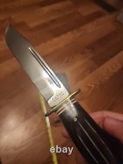 VTG 60's KA-BAR Knife 1208 Unsharpened & Un-used. Original Sheath & Box. USA