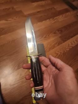 VTG 60's KA-BAR Knife 1208 Unsharpened & Un-used. Original Sheath & Box. USA