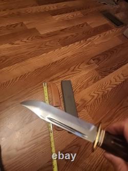 VTG 60's KA-BAR Knife 1208 Unsharpened & Un-used. Original Sheath & Box. USA