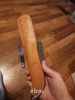 VTG 60's KA-BAR Knife 1208 Unsharpened & Un-used. Original Sheath & Box. USA