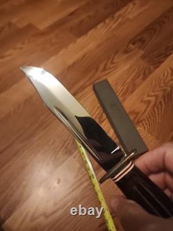 VTG 60's KA-BAR Knife 1208 Unsharpened & Un-used. Original Sheath & Box. USA