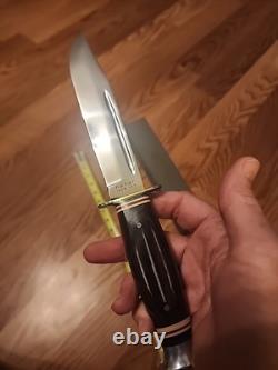 VTG 60's KA-BAR Knife 1208 Unsharpened & Un-used. Original Sheath & Box. USA