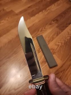 VTG 60's KA-BAR Knife 1208 Unsharpened & Un-used. Original Sheath & Box. USA