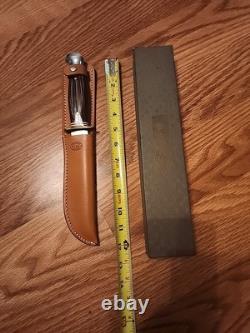VTG 60's KA-BAR Knife 1208 Unsharpened & Un-used. Original Sheath & Box. USA