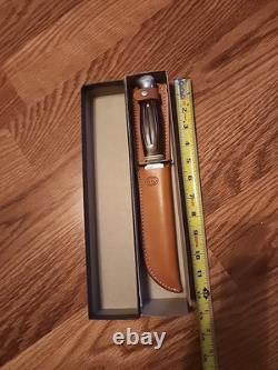 VTG 60's KA-BAR Knife 1208 Unsharpened & Un-used. Original Sheath & Box. USA