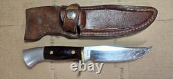 VTG 70's Westmark Model 702 Fixed Blade Outdoorsman Knife 9.5 USA OEM Sheath