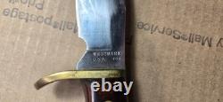VTG 70's Westmark Model 702 Fixed Blade Outdoorsman Knife 9.5 USA OEM Sheath