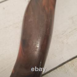 VTG CUTCO 1769 USA SERRATED SPORTSMAN HUNTING KNIFE with Leather Sheath Brown RARE