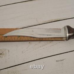 VTG CUTCO 1769 USA SERRATED SPORTSMAN HUNTING KNIFE with Leather Sheath Brown RARE