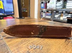 VTG Case 1940-1969 Fixed Blade Pig Sticker Stacked Leather OG Sheath EX Cond
