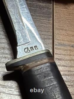 VTG Case 1940-1969 Fixed Blade Pig Sticker Stacked Leather OG Sheath EX Cond